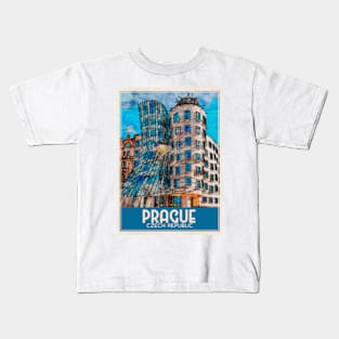 Travel Art Prague Czech Republic Kids T-Shirt